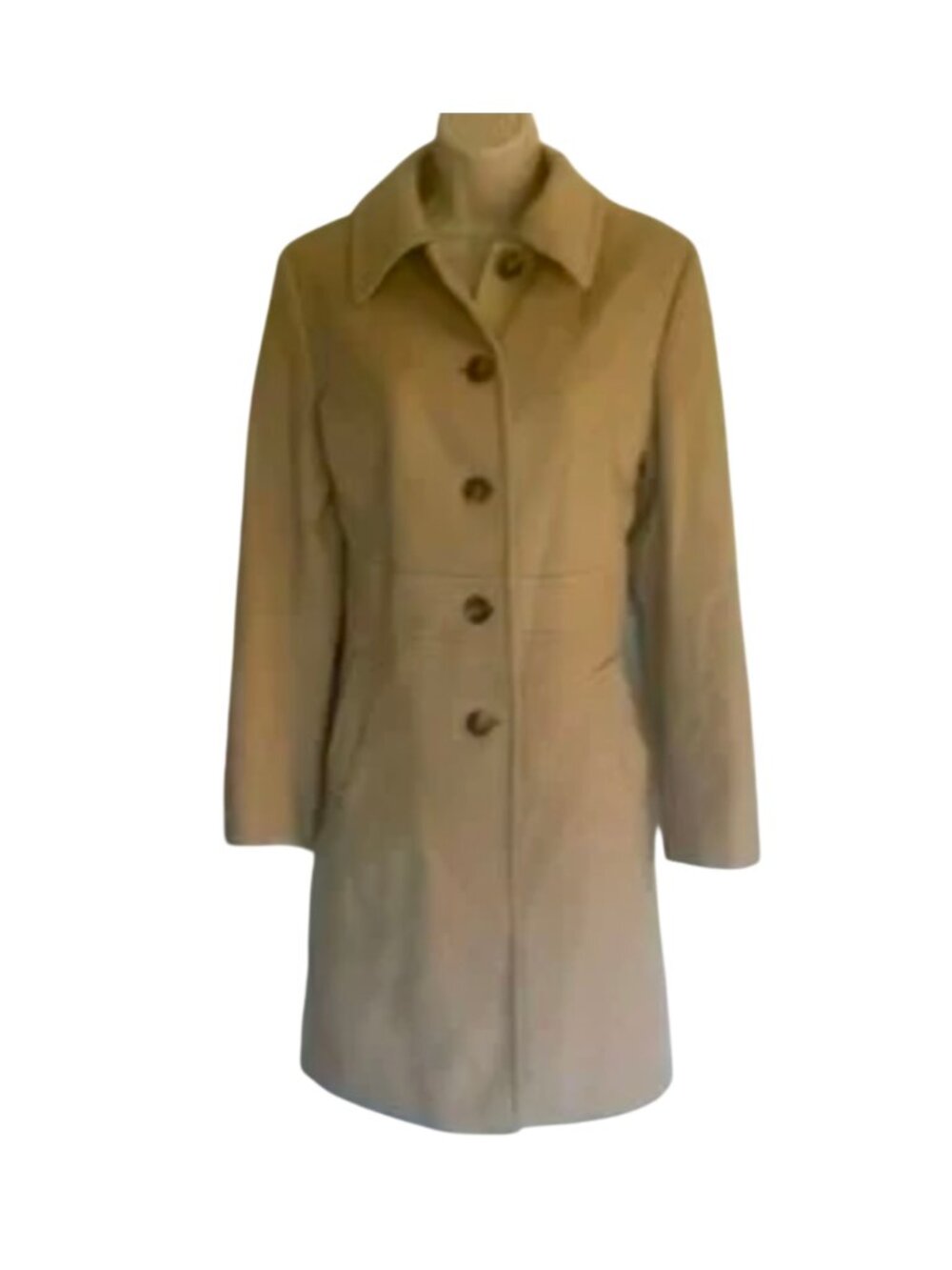 Ann Taylor beige wool 3/4 length peacoat